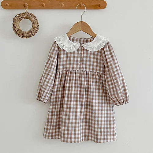2025 nova primavera irmã vestido crianças roupas crianças vestidos de princesa manga comprida algodão bordado 1-6yrs bebê menina vestido de festa