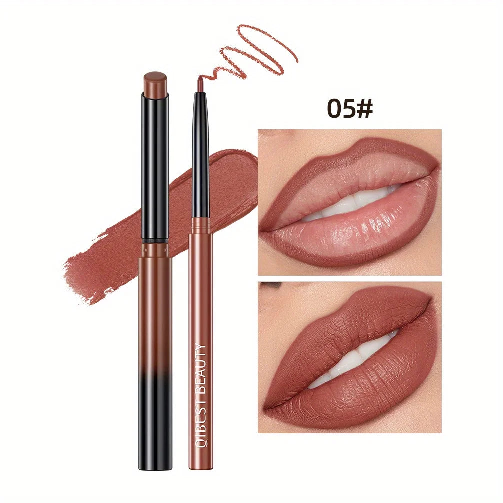 Matte Batom e Lip Liner Set, Cor Renderização, impermeável, de longa duração, Dia dos Namorados Presentes, Conter SQuality Plant, 1 + 1