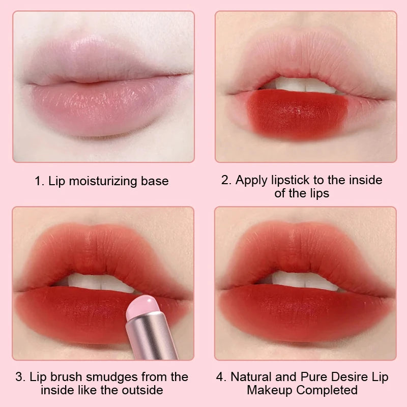Pincel de maquiagem corretivo labial de silicone, pincel de silicone para bálsamo labial, brilho labial, batom multifuncional