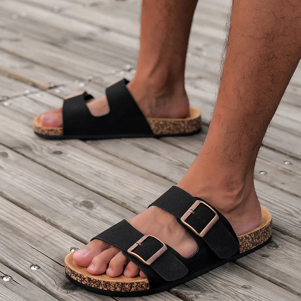 Chinelos da moda masculina para homem mulher casa ao ar livre impermeável antiderrapante deslizamento versátil sandálias romen sapatos Size39-46