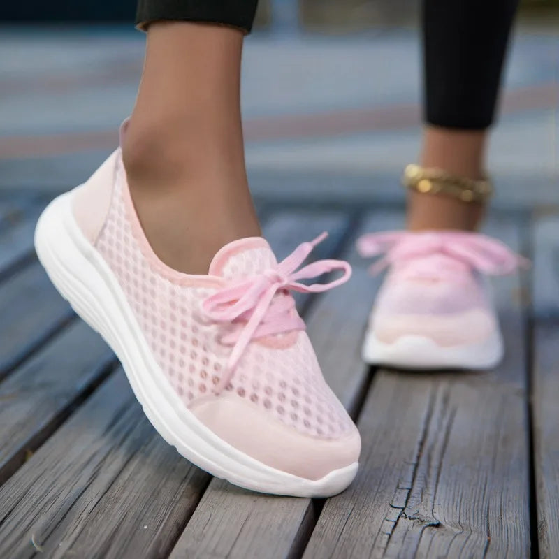 Yrzl mulher tênis deslizamento em sapatos casuais malha respirável confortável macio clássico condução mocassins sapatos para senhoras