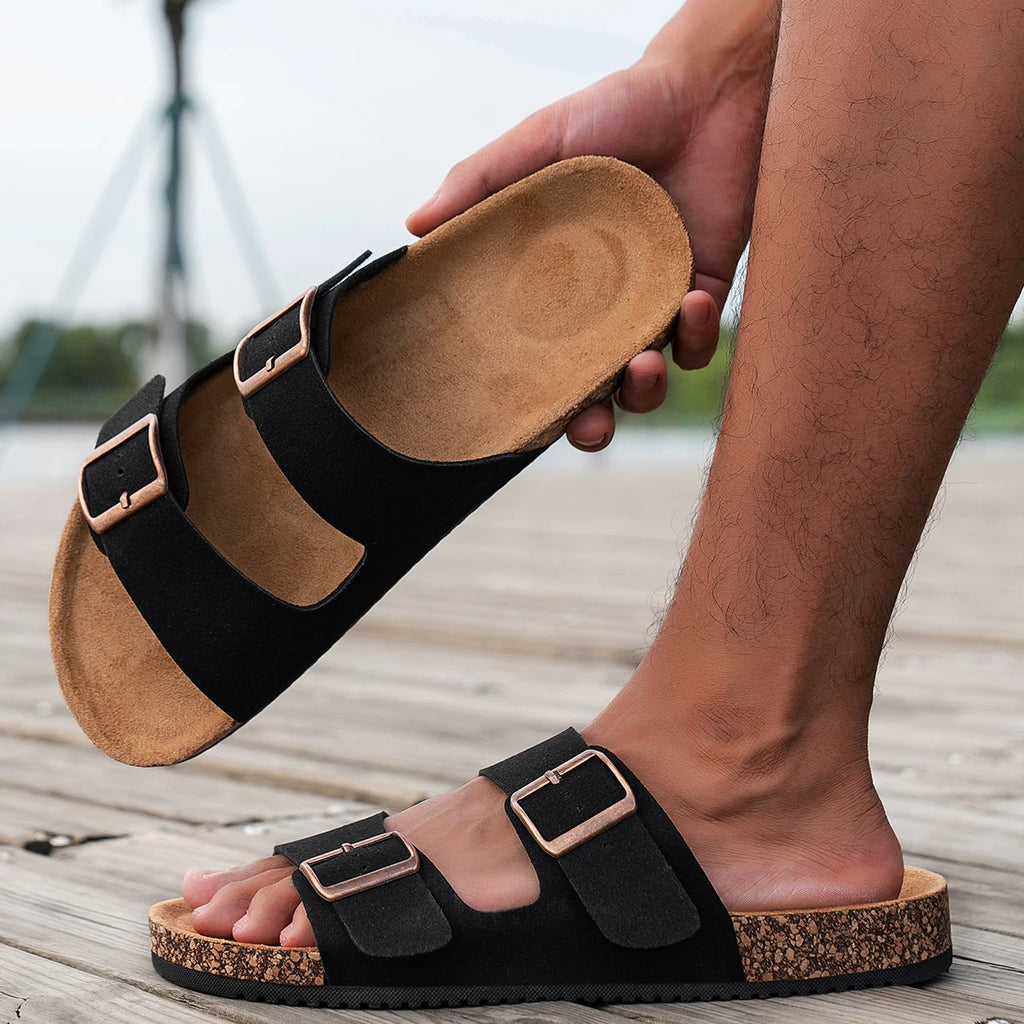 Chinelos da moda masculina para homem mulher casa ao ar livre impermeável antiderrapante deslizamento versátil sandálias romen sapatos Size39-46