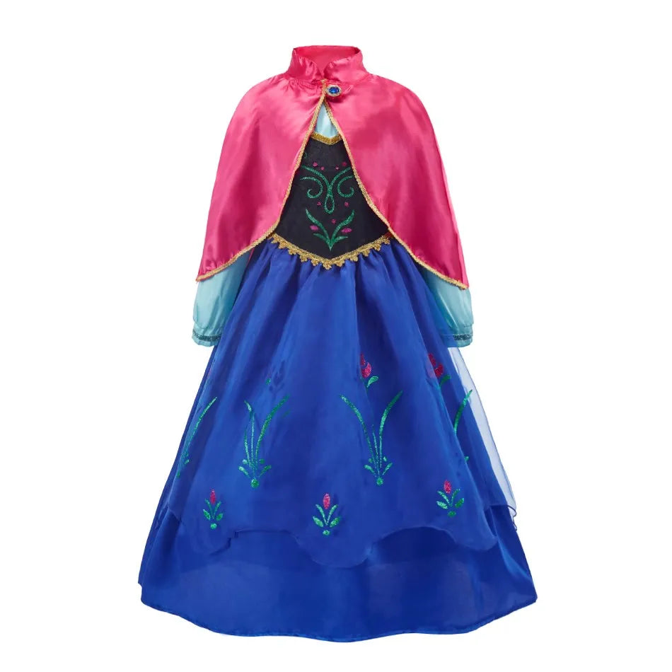 3 5 6 8 10 anos meninas elsa 2 traje crianças halloween cosplay vestido de princesa crianças festa de aniversário vestidos roupas acima