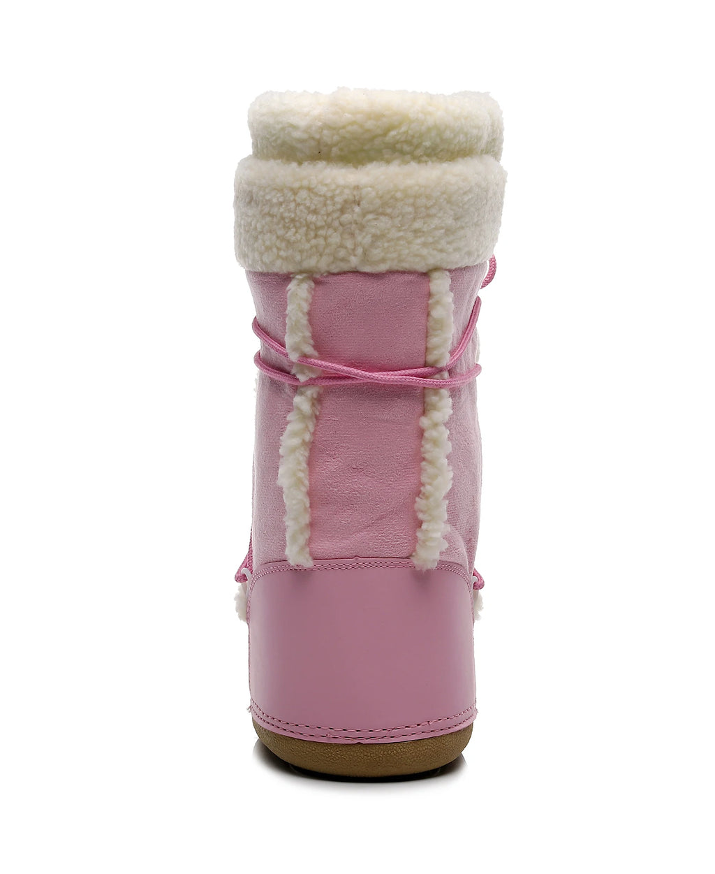 Botas de inverno rosa botas de neve femininas sola grossa botas de esqui quentes meados de bezerro botas de espaço antiderrapantes sapatos de algodão navio livre