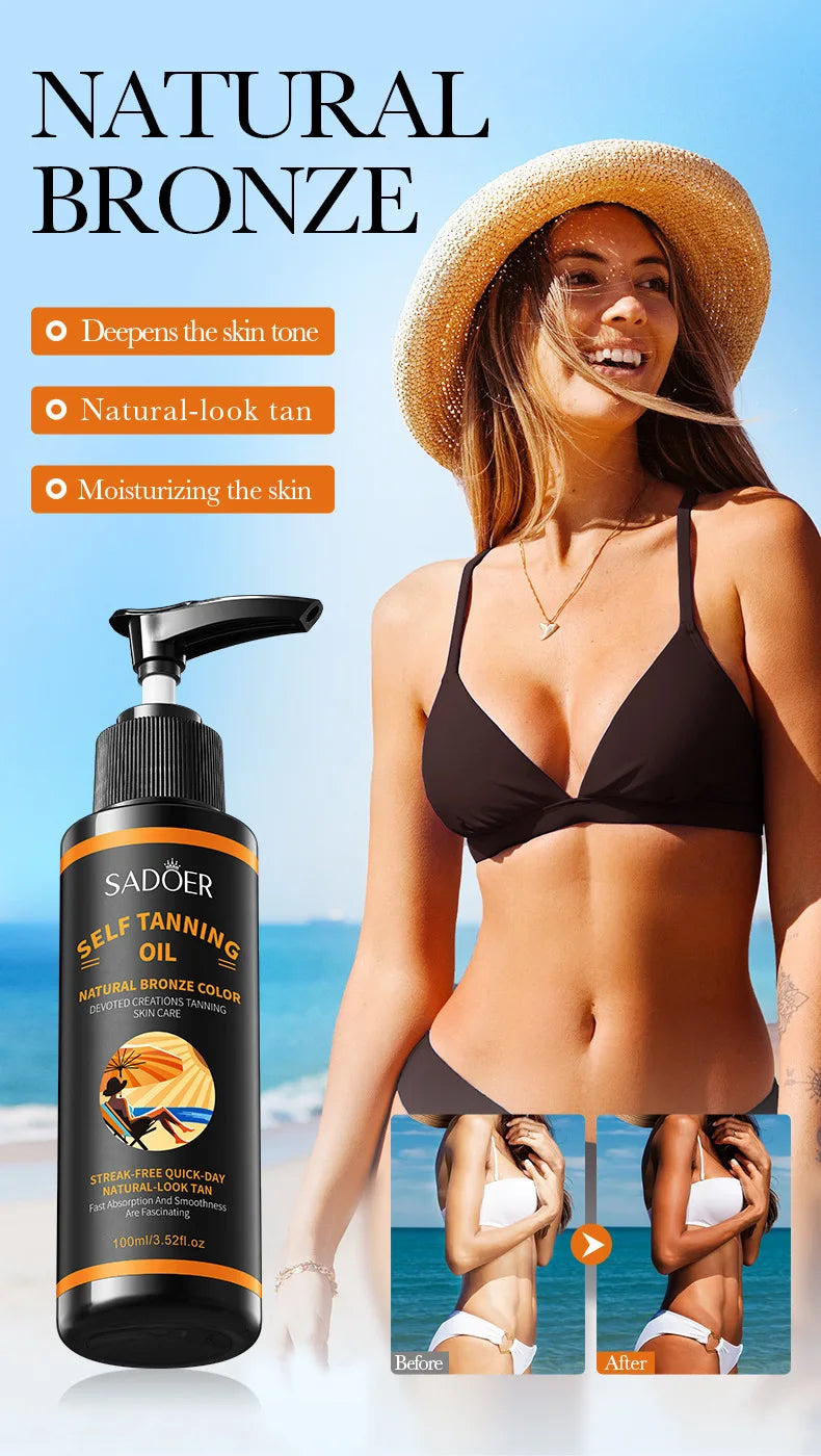 Spray de Bronzeamento 100ml: Textura Leve, Hidratante, Tonalidade Preta Bonita, Cria um Visual Mais Selvagem e Confiante. Grande Capacidade, Acabamento Bege Bonito, Sem Manchas, Secagem Rápida, Sem Efeito Bronzeador.