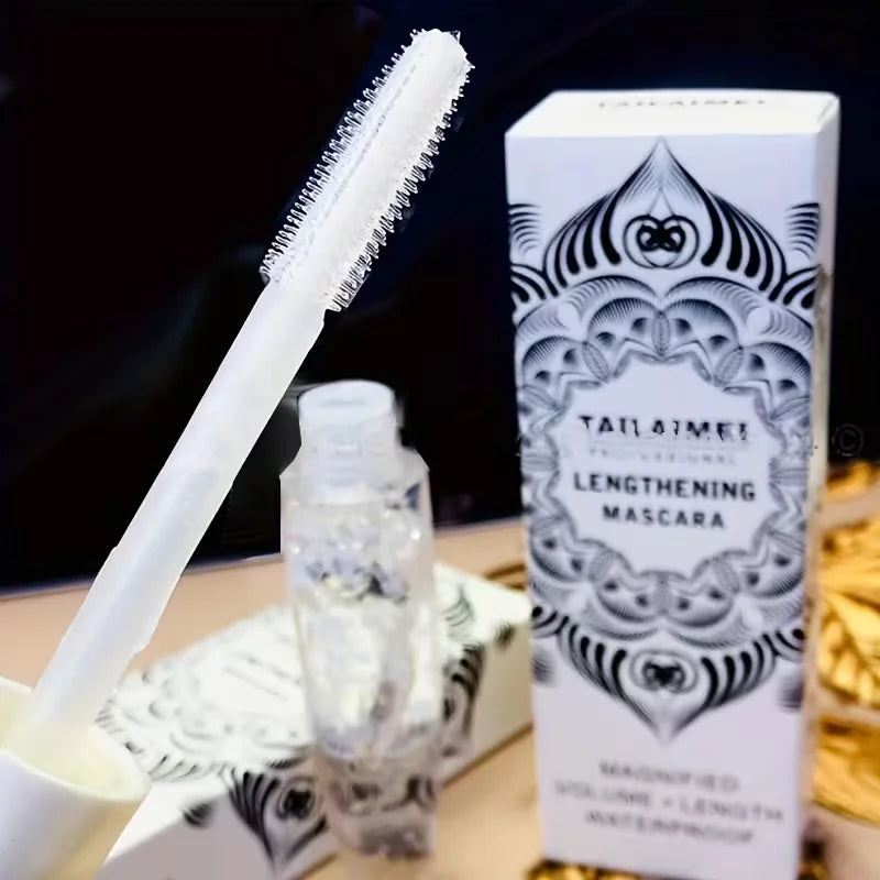 Rímel de alongamento transparente, rímel de alongamento de cílios nutritivo à prova d'água aprimorado 3D, de longa duração e à prova de manchas