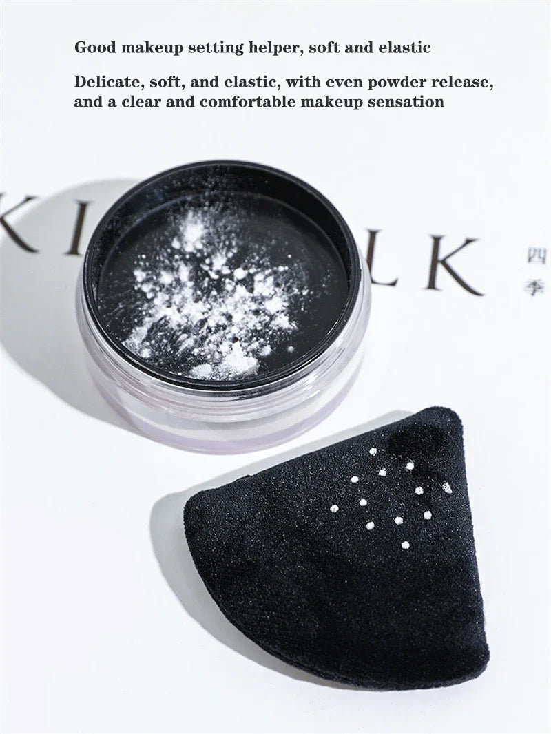 Veludo cosméticos fundação puff macio triângulo maquiagem puffs feminino rosto beleza esponja liquidificador lavável maquiagem em pó acessórios