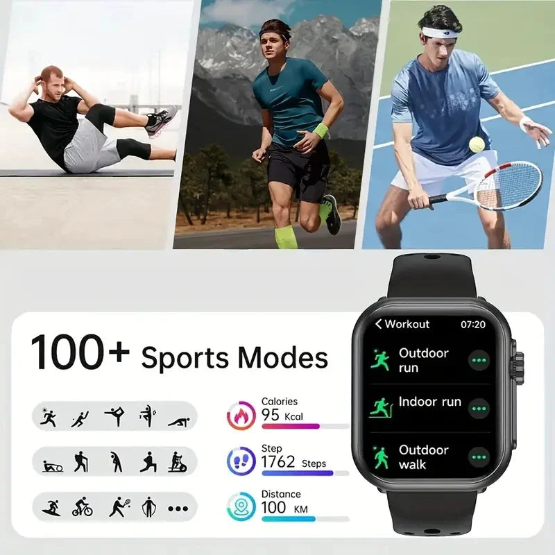 2026 moda feminina relógio ultra2 se relógios inteligentes 1000mah 1.85 "amoled tela de toque completa bt chamada smartwatch para android ios ladie
