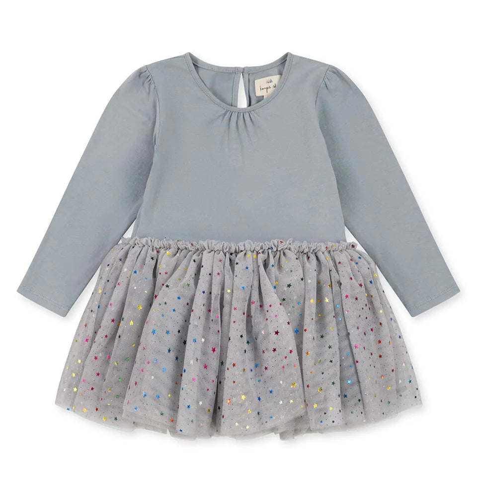 Verão ks bebê meninas cereja malha vestido crianças roupas meninas vestidos de princesa saias festa de natal manga longa vestidos