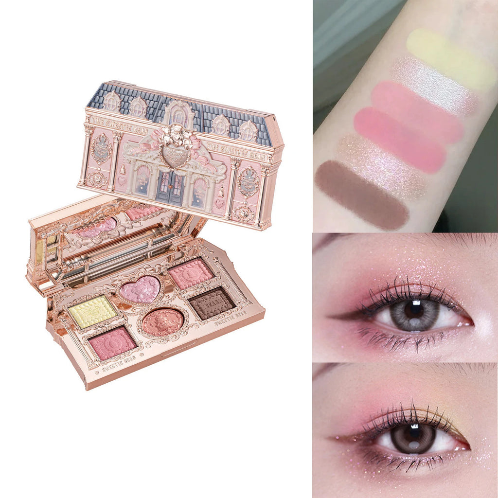 Flower Knows 2026 Bunny Garden Paleta de Sombras Temática de Coelhinho Coleção de Cosméticos Completa com Blush e Iluminador