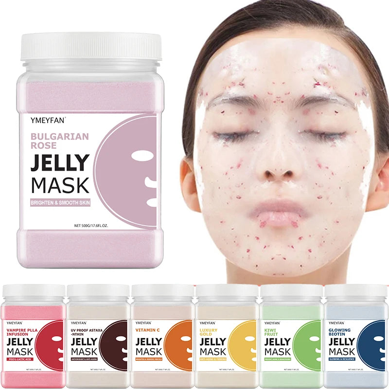 Máscara facial de gelatina em pó para tratamentos faciais, suprimentos para esteticistas, beleza profissional, cuidados com a pele, atacado, máscara em massa