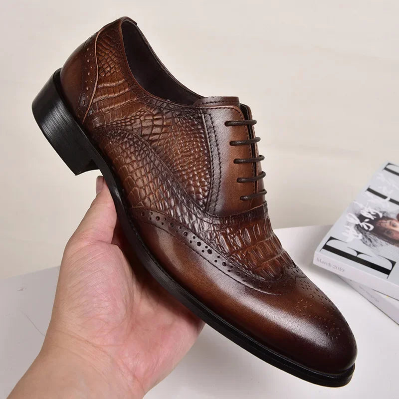 Sapatos casuais masculinos de estilo britânico de luxo escritório oxford sapatos de couro masculinos confortáveis resistentes ao desgaste sapatos formais masculinos de tamanho grande