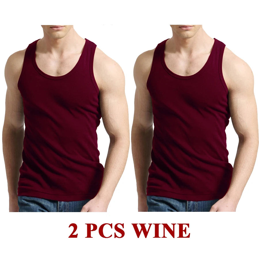 Regatas masculinas 100% algodão sólido colete masculino respirável sem mangas topos fino casual ginásio correndo confortável camiseta presente dos homens