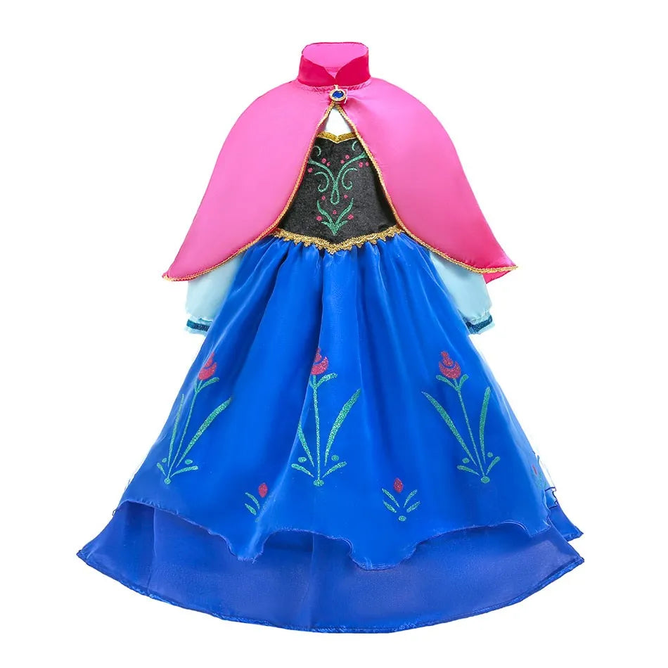 Crianças neve branca cinderela aurora anna elsa traje menina cosplay vestido crianças encanto mirabel pequena sereia roupas de halloween