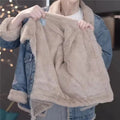 Meninas mais veludo denim jaquetas inverno grosso casacos quentes crianças acolchoado parka solto lapela outerwear novo frio snowsuits