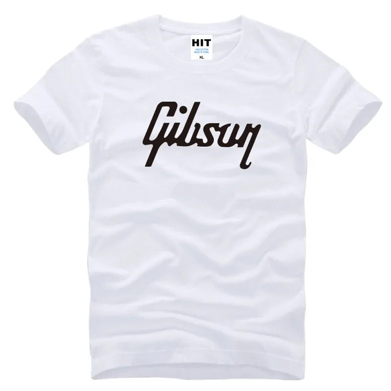 Camiseta masculina marca de luxo gibson t camisas dos homens música rock homem t camisa de manga curta camiseta hip hop dos homens camiseta topos