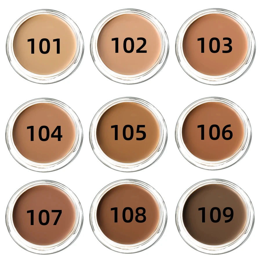Base corretiva de alta cobertura, 9 cores, 1 peça, anti-círculo escuro, sardas, longa duração, à prova d'água, creme bb, base de maquiagem facial