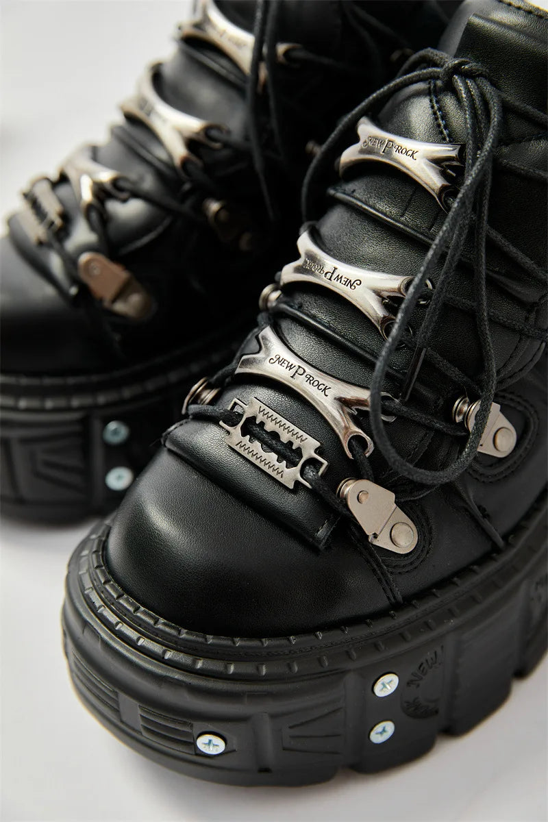 2025 nova plataforma escura feminina heavy metal personalidade goth tênis botas punk 8cm
