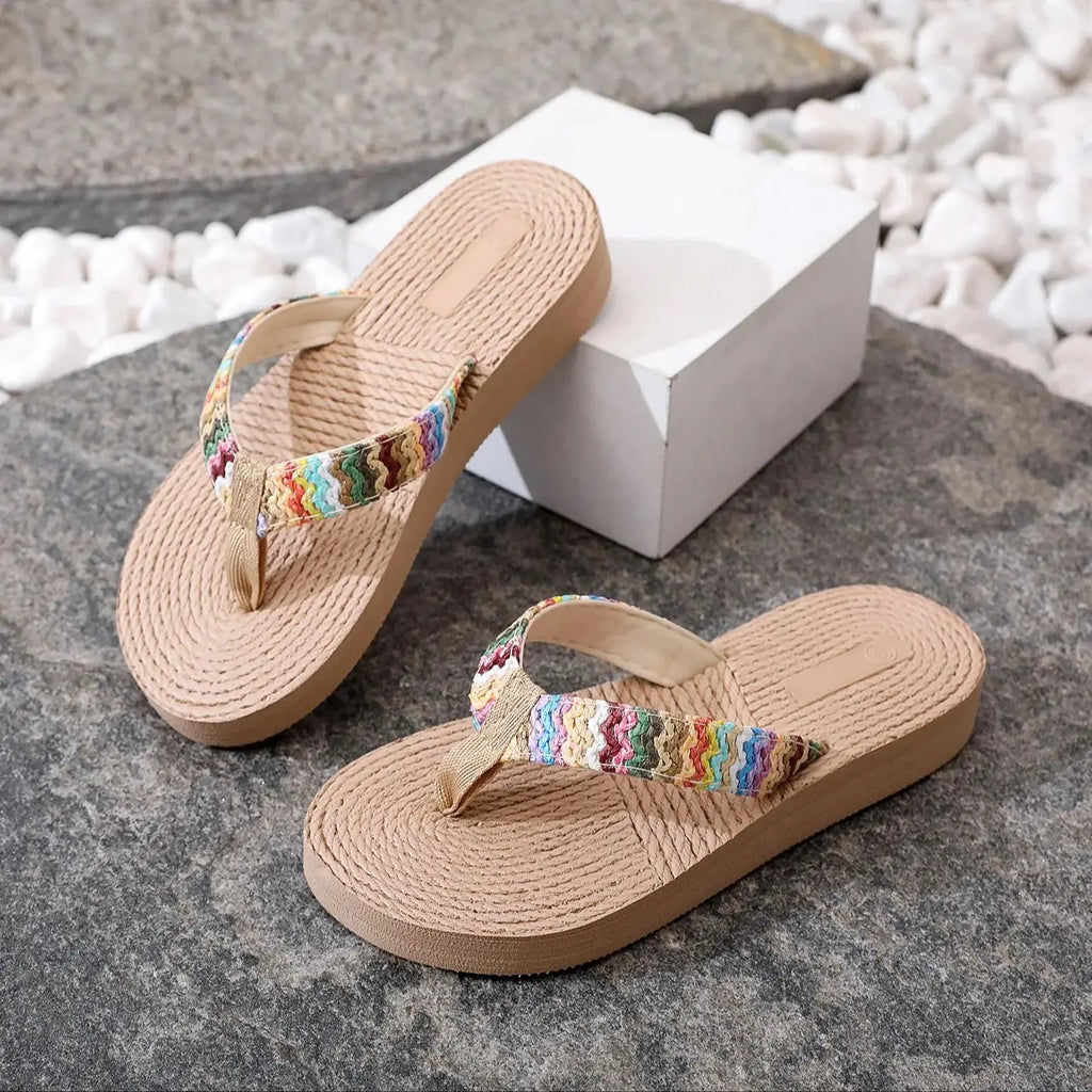 2025 moda impressão flip flops sandálias femininas chinelos de hotel senhoras sapatos indoor ao ar livre flip-flops praia plana slides