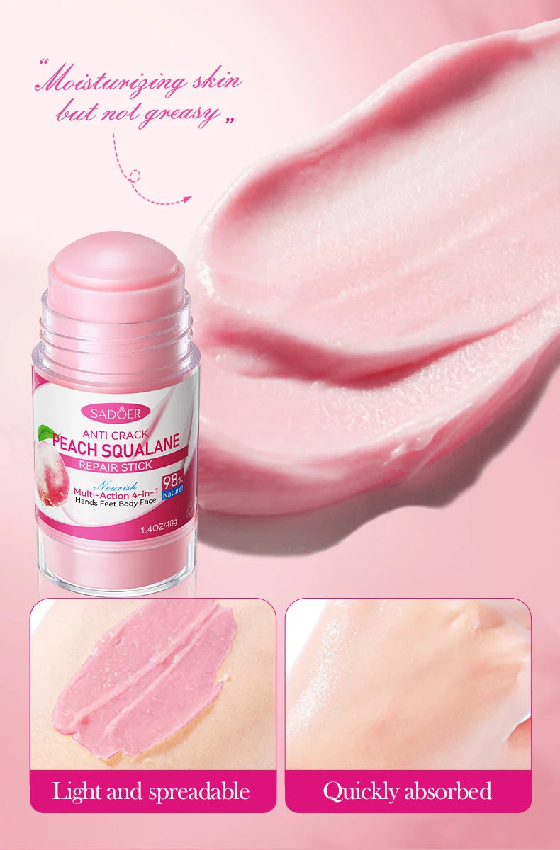 Creme para os pés, essência de pêssego, suaviza o calcanhar, hidratante, nutre o calcanhar, cuidados com os pés das mãos, creme para secura do calcanhar