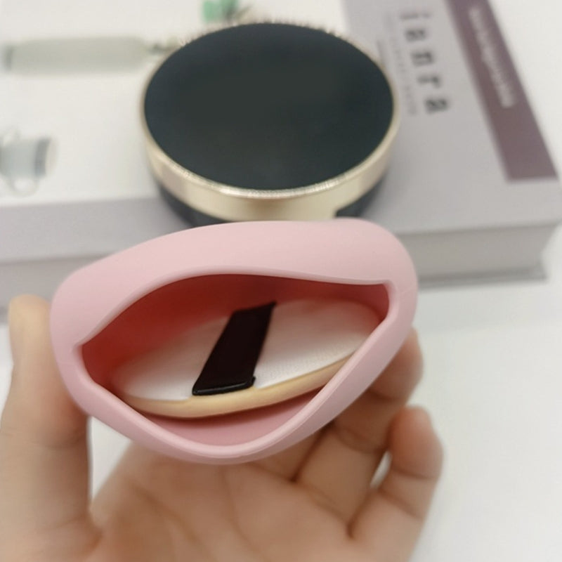 Capa silicone portátil para armazenar esponjas maquiagem suporte para pó