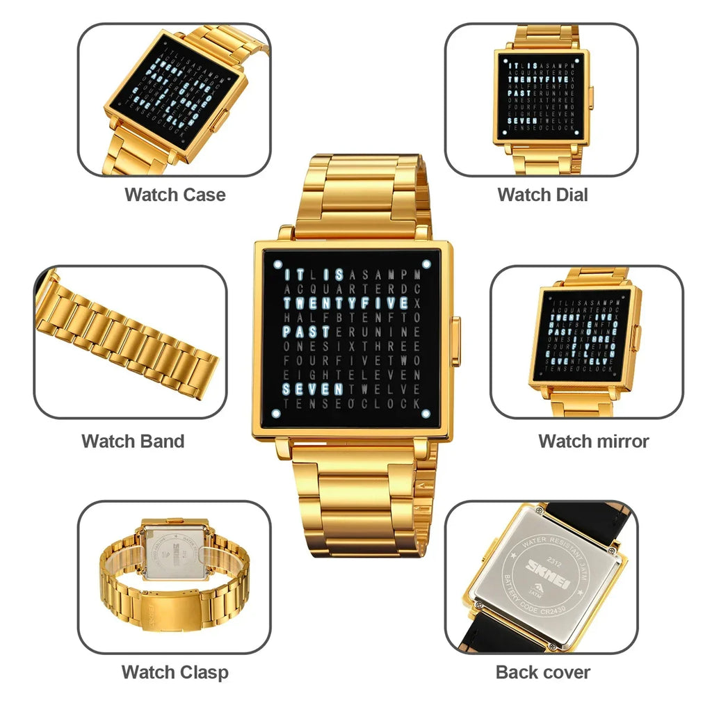 Skmei 2312 moda relógio de pulso para homens mulheres à prova dwaterproof água led luz ao ar livre digital esporte relógios eletrônicos reloj hombre