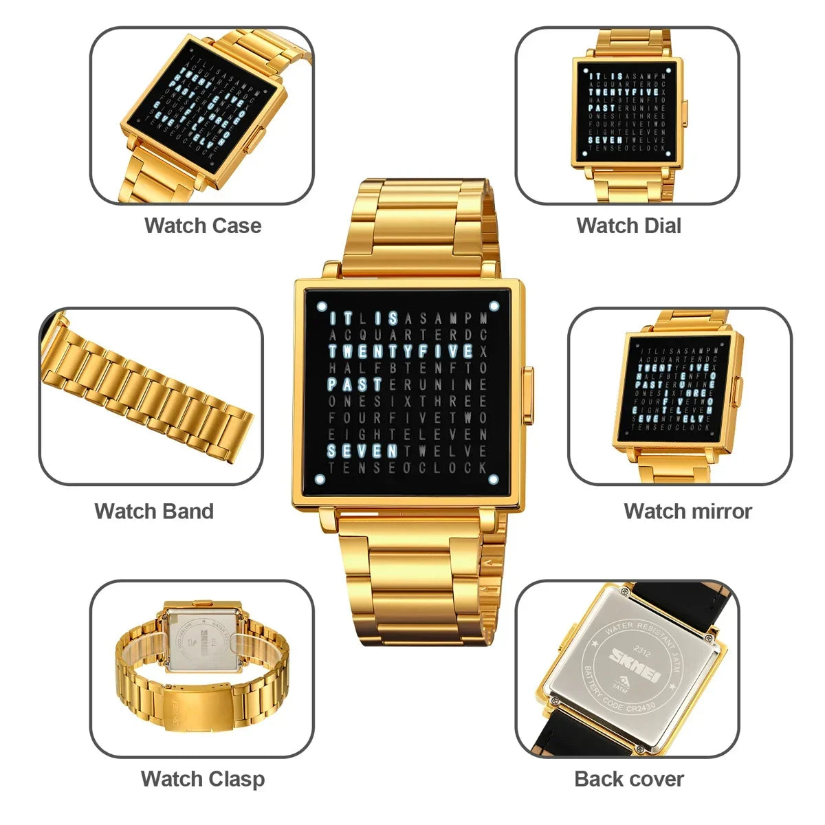 Skmei 2312 moda relógio de pulso para homens mulheres à prova dwaterproof água led luz ao ar livre digital esporte relógios eletrônicos reloj hombre