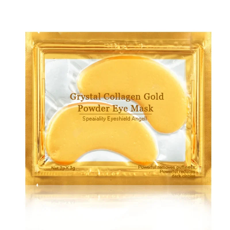100 pçs = 50 pares máscara de olho de colágeno de ouro cuidados com a pele anti-envelhecimento anti olheiras remover inchaço hidratante remendos de olho cuidados com a pele