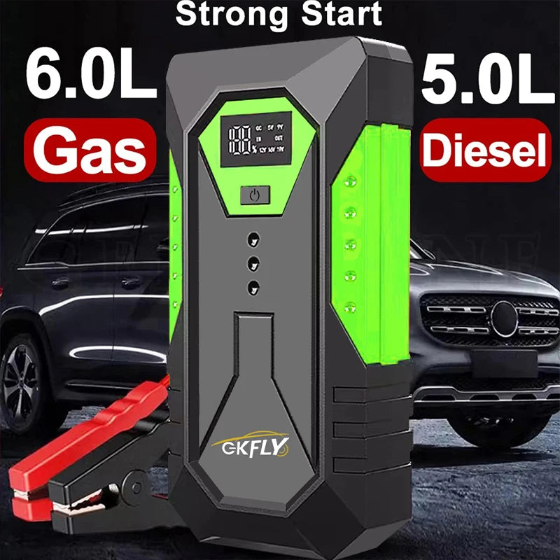 GKFLY 2000A/3000A/4000A Carregador de Bateria para Carros a Gasolina e Diesel, Power Bank e Auxiliar de Partida para Automóveis