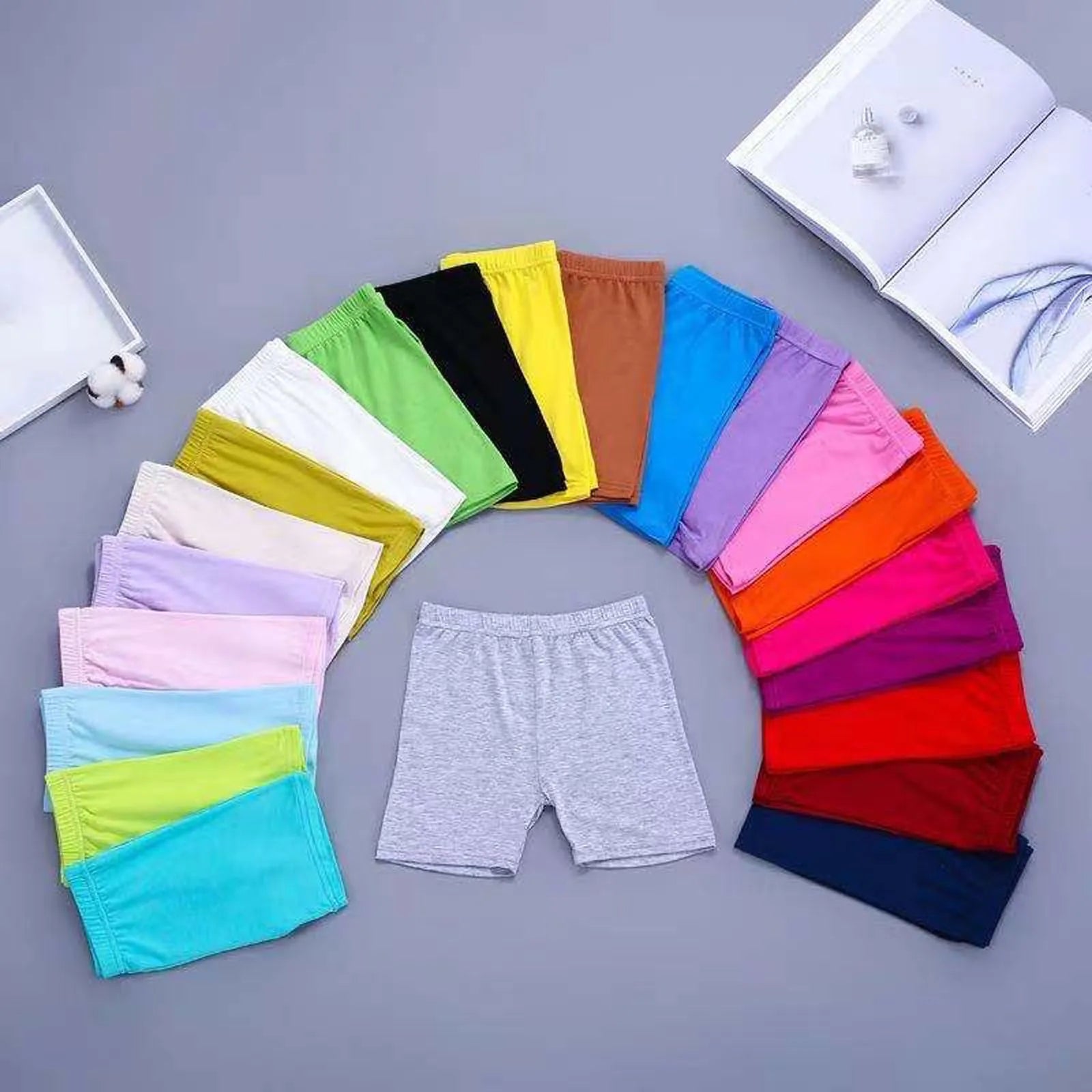 1pc doce cor meninas calças de segurança curtas crianças roupa interior leggings crianças verão bonito confortável shorts cuecas para 4-6y