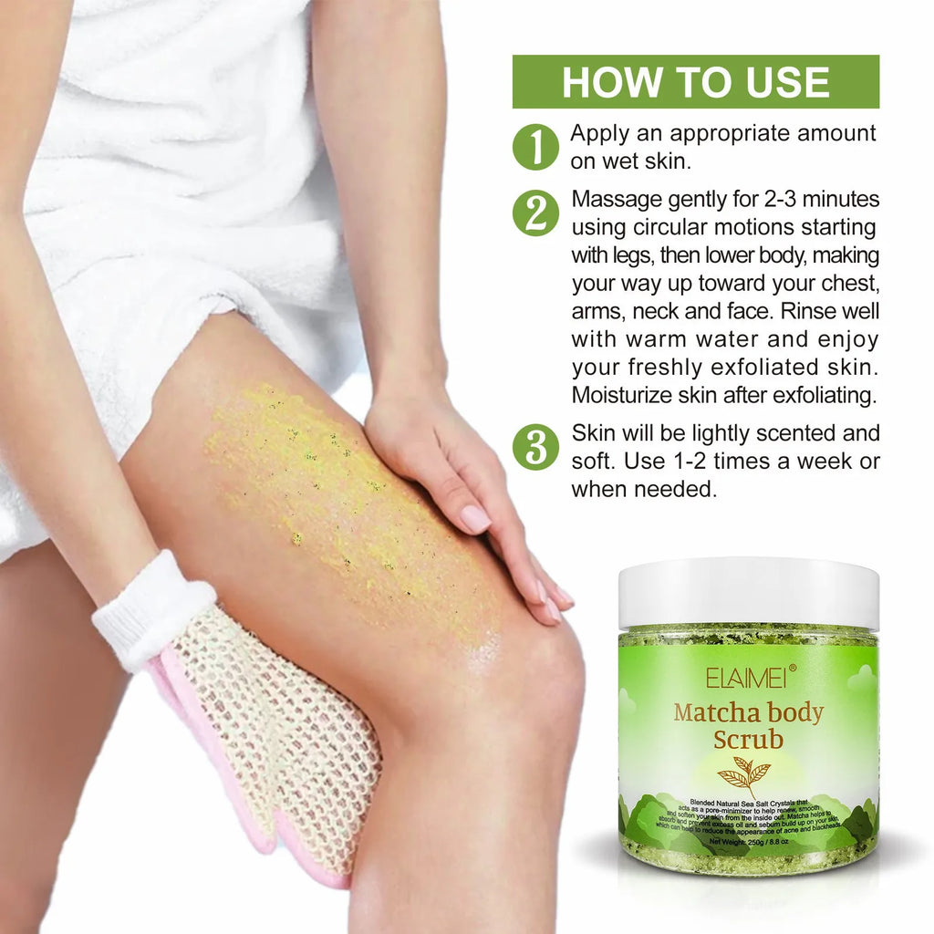 Matcha e sal do Himalaia e açafrão corporal, clareamento, anti-oxidação, reduz a acne, espinhas, iluminar o tom da pele