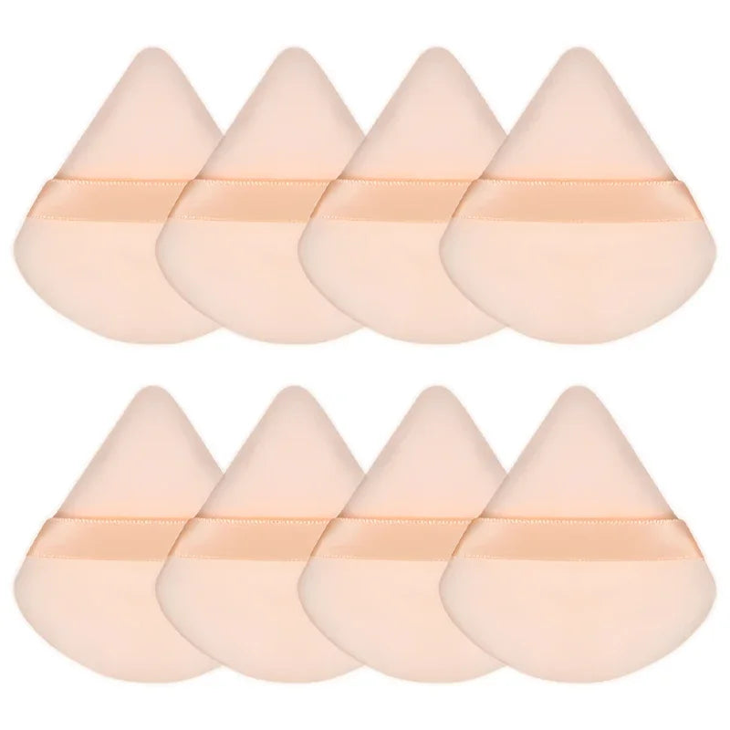 Veludo cosméticos fundação puff macio triângulo maquiagem puffs feminino rosto beleza esponja liquidificador lavável maquiagem em pó acessórios