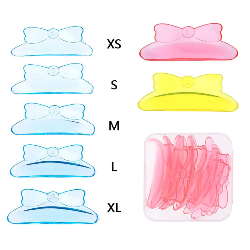 5 pares de silicone cílios perming almofada auto-adesivo em forma de laço haste escudo levantamento 3d cílios modelador acessórios ferramentas de maquiagem