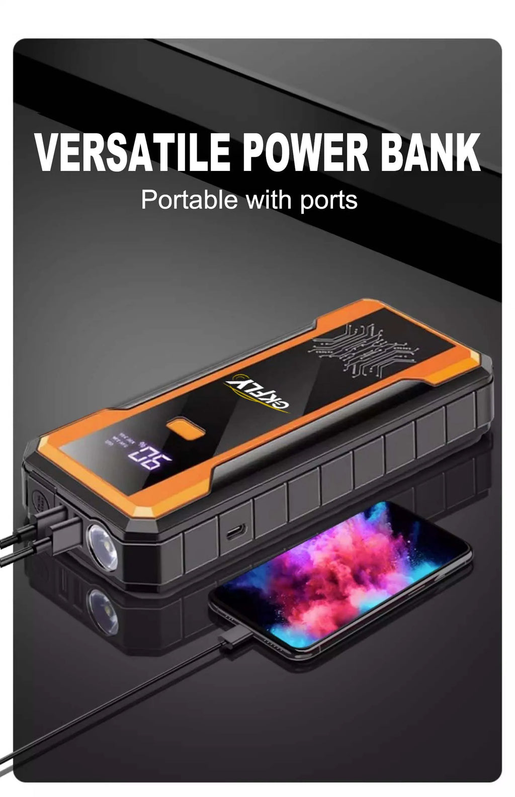 Gkfly 4000a carro ir para iniciantes banco de potência portátil 2000a impulsionador de bateria de carro 12v dispositivo de partida auxiliar para gasolina diesel