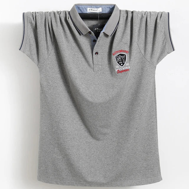 2025 nova chegada moda masculina camisa polo marca polo masculina algodão respirável polo dupla listra lateral fino ajuste