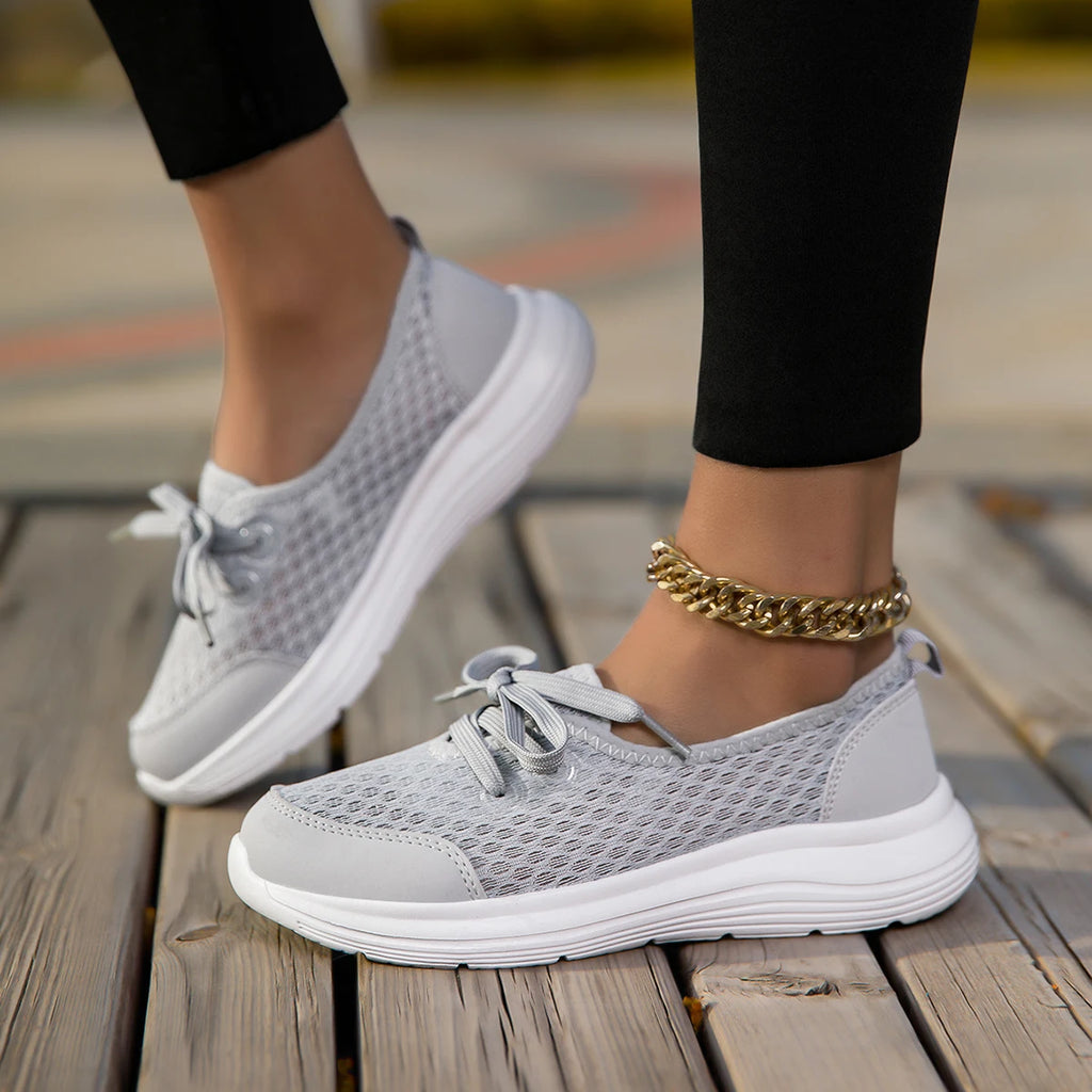 Yrzl mulher tênis deslizamento em sapatos casuais malha respirável confortável macio clássico condução mocassins sapatos para senhoras