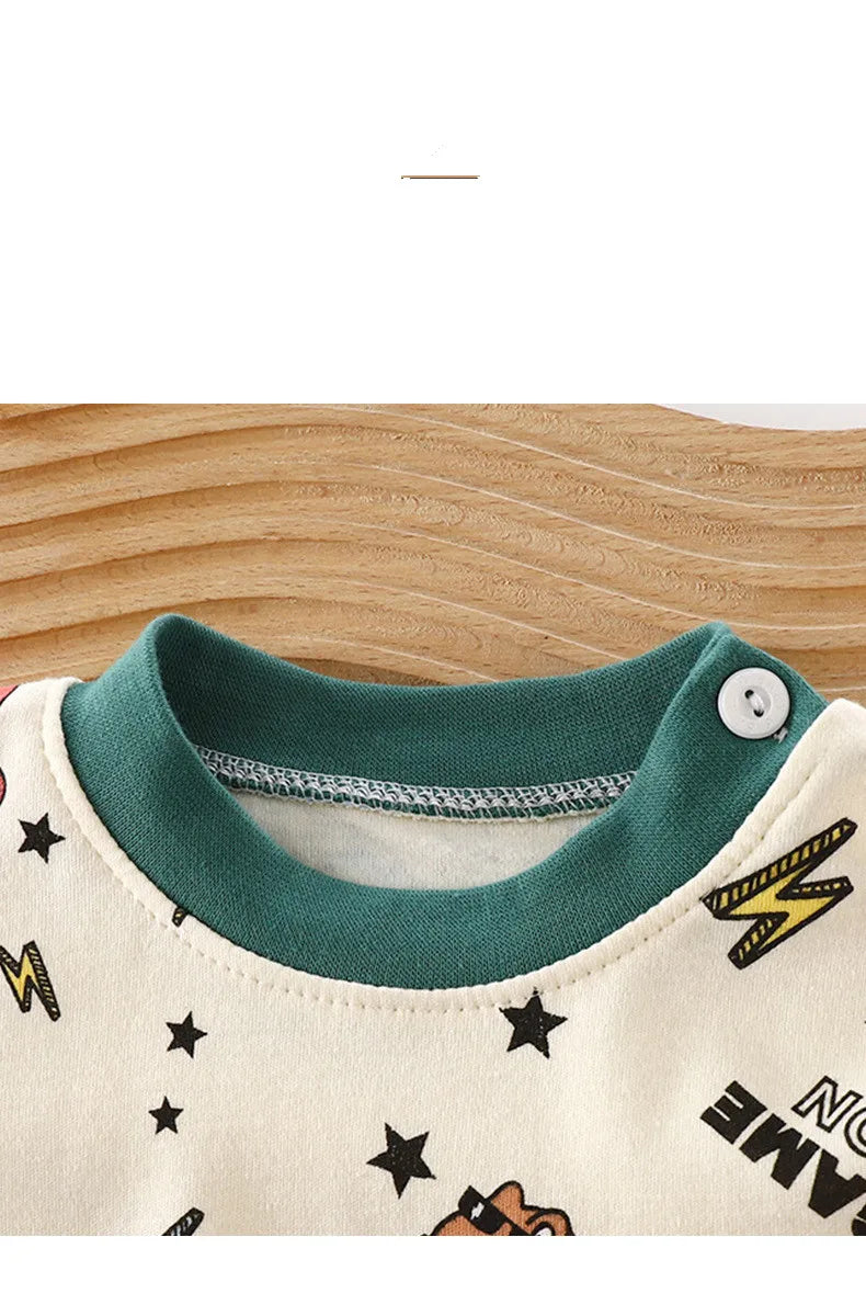 Crianças roupas conjuntos de roupas infantis meninos meninas algodão outono inverno roupas calças pijamas roupa interior