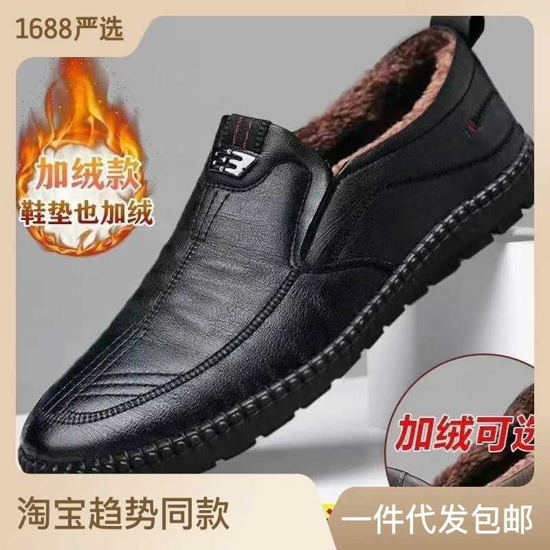 Homens mocassins de couro do plutônio antiderrapante andando apartamentos respirável ao ar livre deslizamento em sapatos casuais para trabalho masculino escritório condução sneakers2