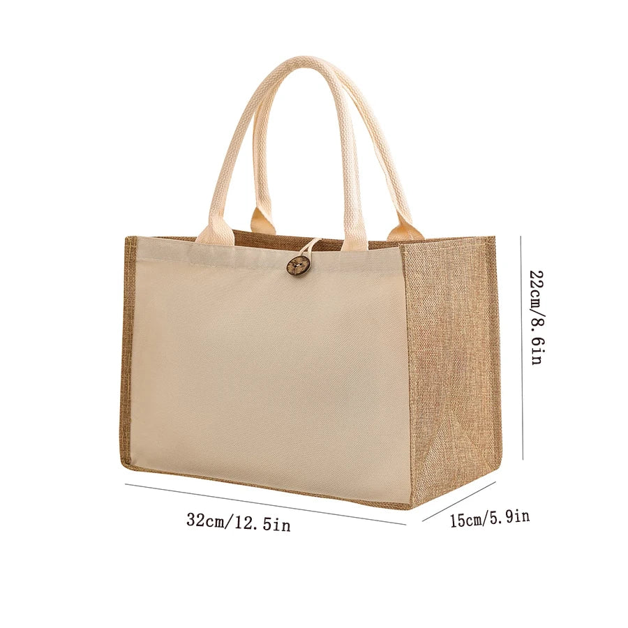 Linho cor lisa senhoras bolsa fivela estilo moda multifuncional saco de presente diário passeio saco de armazenamento de compras