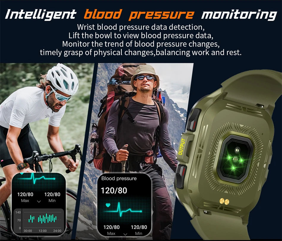 Lige 2025 relógio inteligente masculino esportes ao ar livre monitoramento de freqüência cardíaca ip68 à prova dip68 água relógios bluetooth chamada smartwatch para android ios