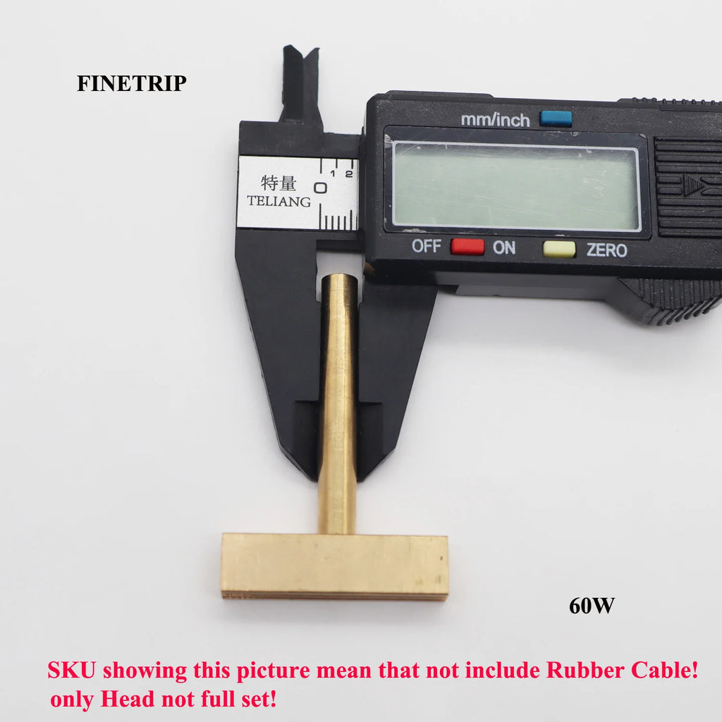 Finetrip 30w 60w 40w ferro de solda t ponta t-cabeça, t-pontas de cobre ou cabo de borracha imprensa quente para o reparo do cabo flexível do pixel da tela lcd