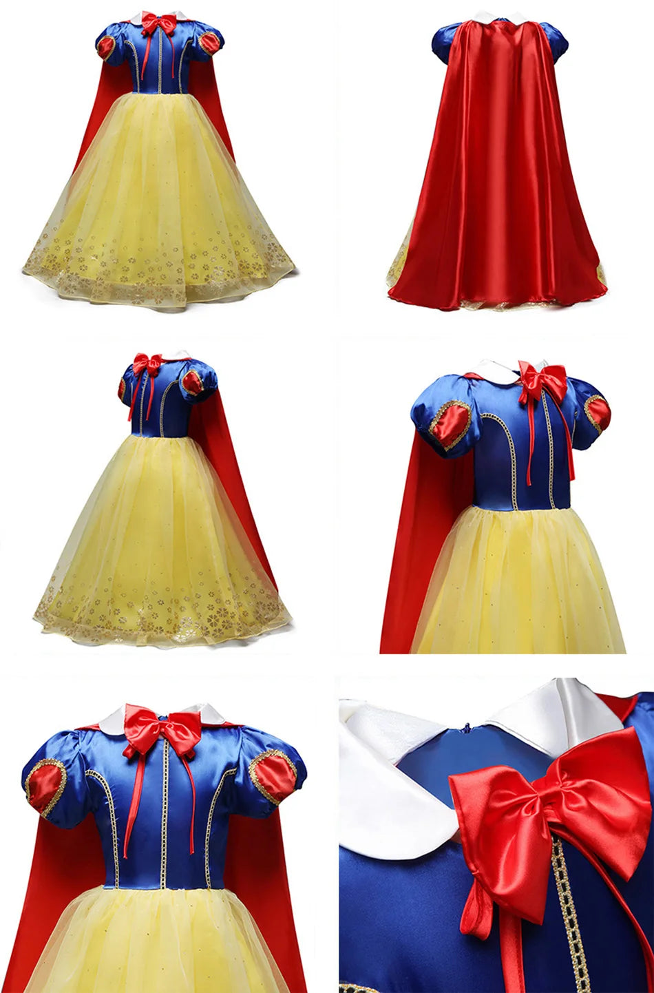 Meninas halloween belle vestidos menina neve branca vestido crianças natal carnaval cosplay roupas crianças trajes de princesa