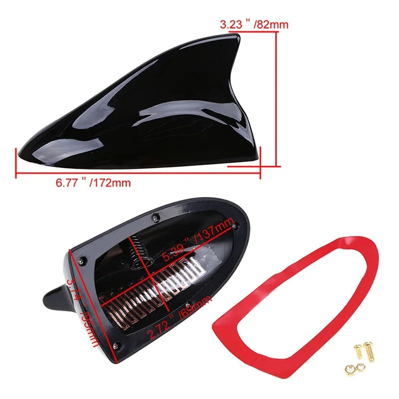 Possbay universal barbatana de tubarão do carro antena telhado decorativa fm am amplificador sinal para qashqai hyundai i20 kia ford bmw vw mazda 3