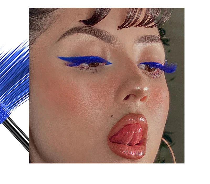 Garrafa de vinho 4d fibra de seda rímel à prova dwaterproof água secagem rápida cílios cachos extensão maquiagem cílios à prova dwaterproof água tinta azul