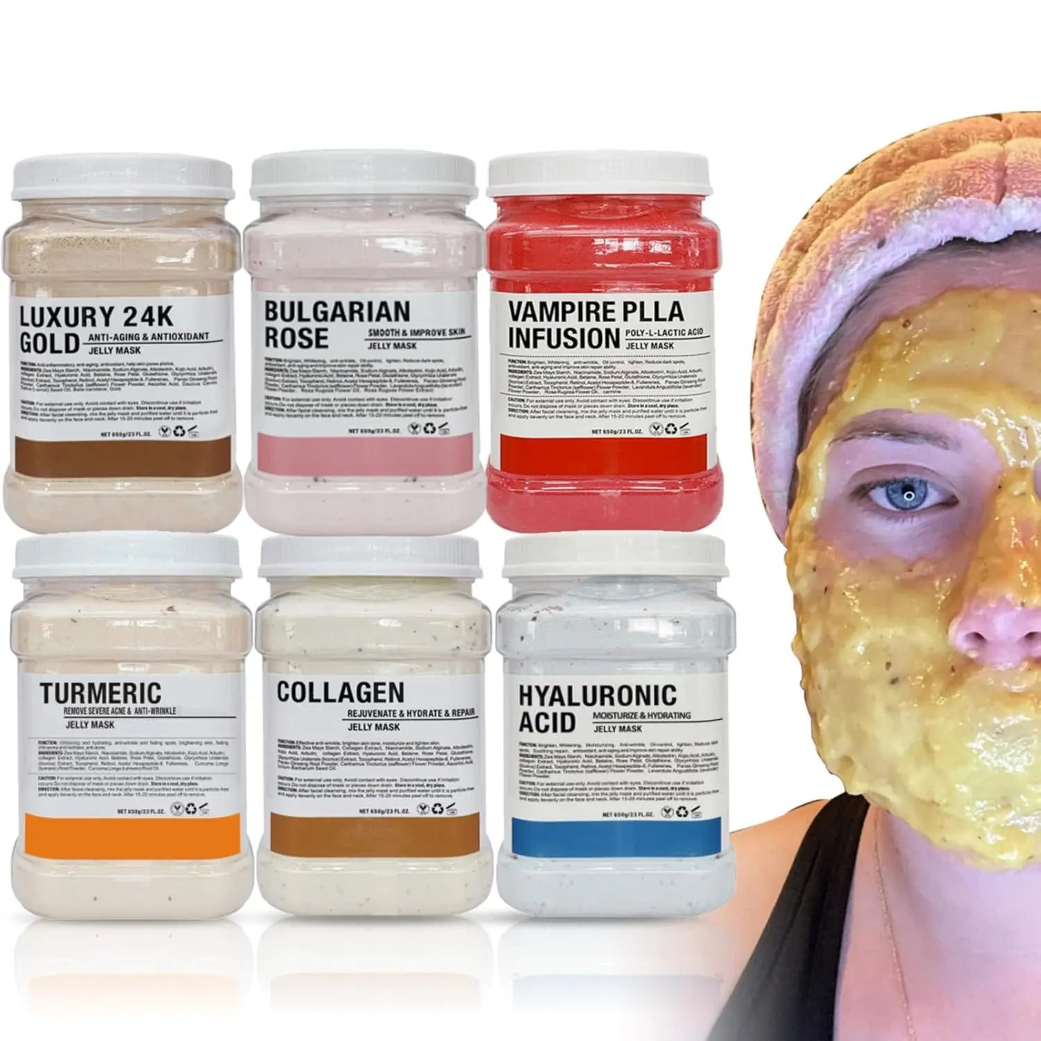 6 PCS Jelly Mask Powder Atacado 650G Máscaras Profissionais Salão de Beleza Use Produtos de Cuidados com a Pele Facial