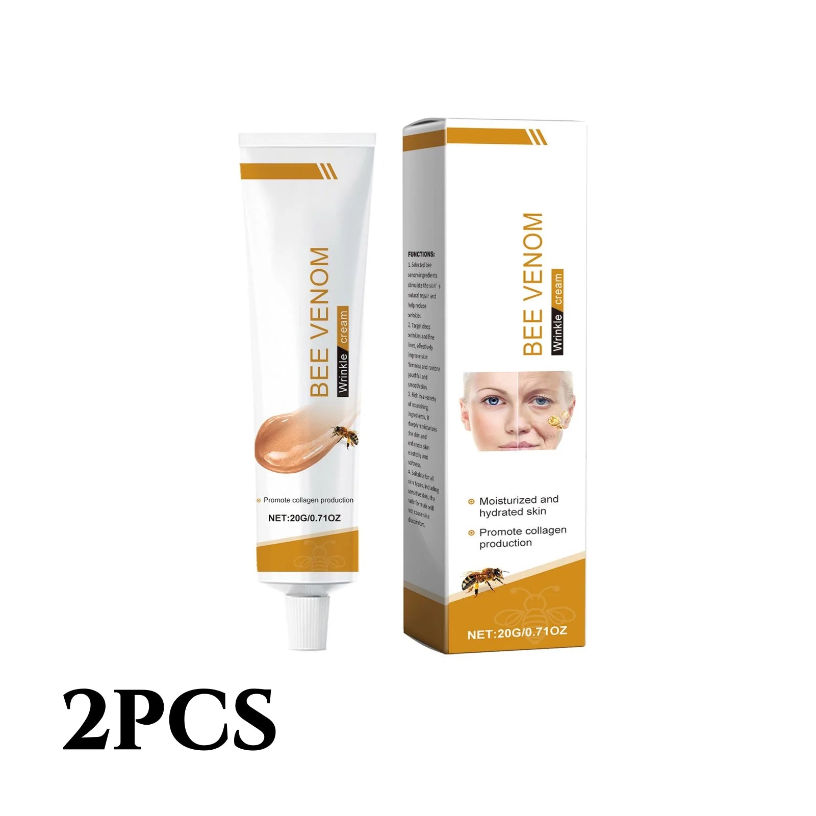 Creme Facial Avançado com Veneno de Abelha - Botax da Natureza para Lifting e Firmeza Instantâneos, Hidratante Antienvelhecimento com Mel de Manuka e Colágeno
